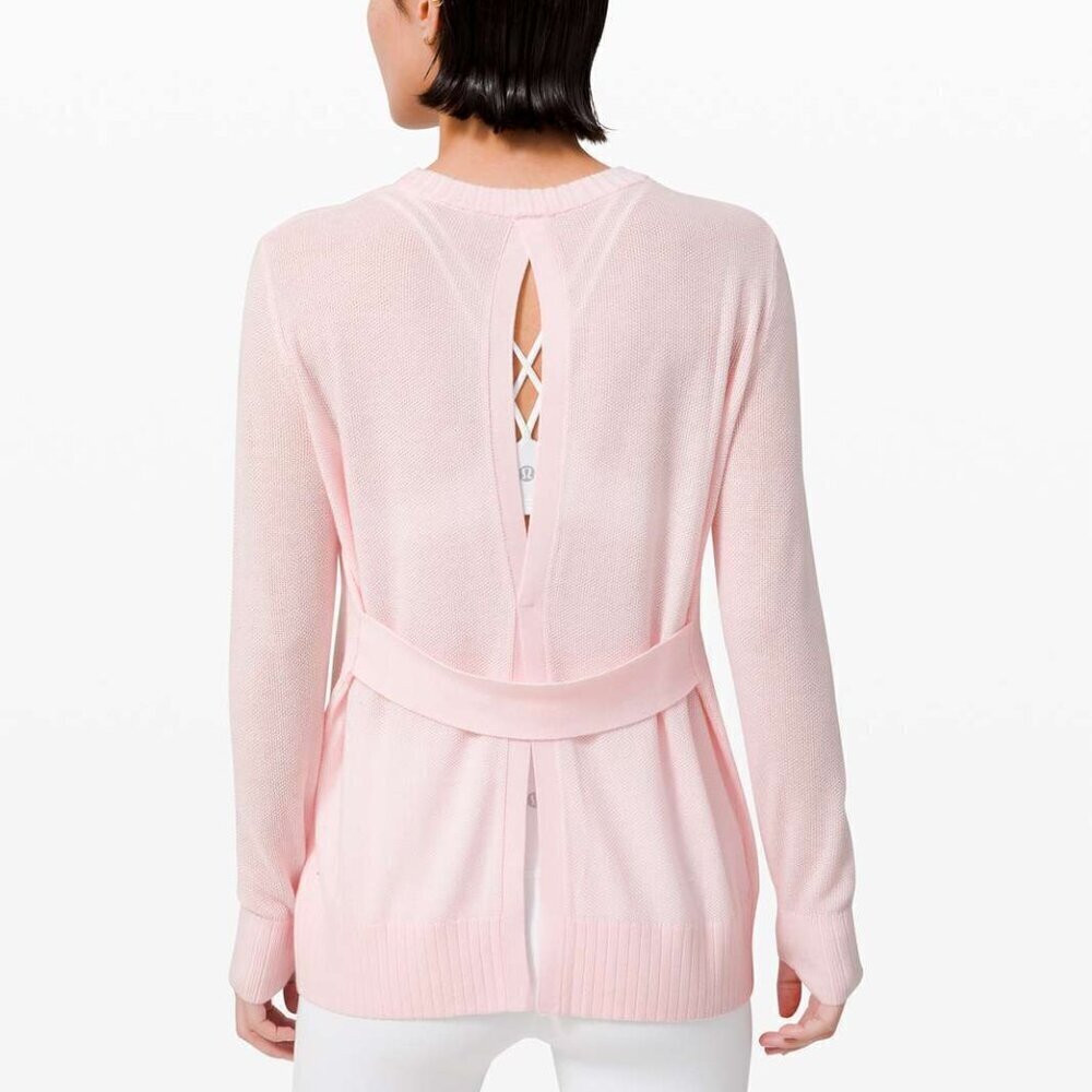 Lululemon Sincerely Yours Sweater- Pink Glow Cashmere Blend Sweater- Size 6